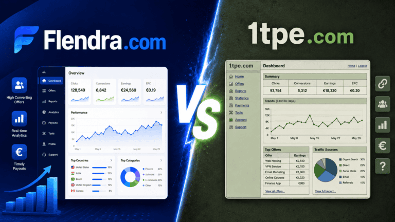 Flendra vs 1TPE.com : comparatif plateforme d&rsquo;affiliation francophone 2026
